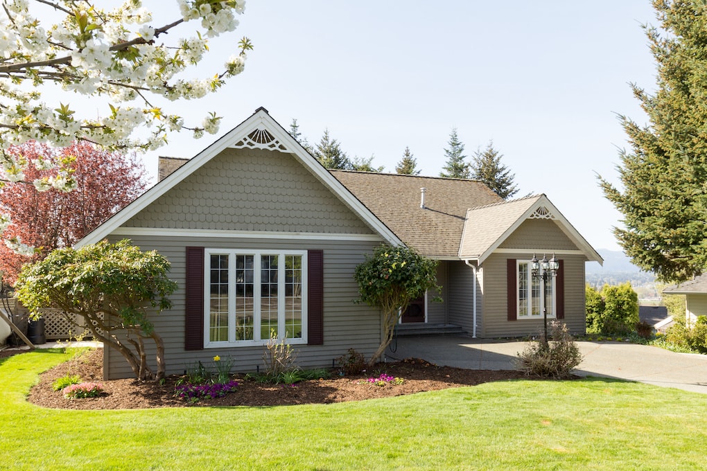 suburban bungalow style home